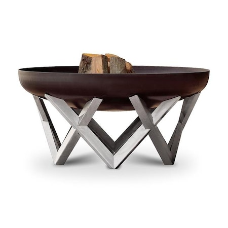 Curonian Curonian 63Rock 0.126 in. Vingis Stainless Steel Wood Burning Fire Pit 63Rock